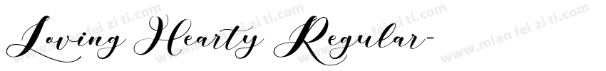 Loving Hearty Regular字体转换